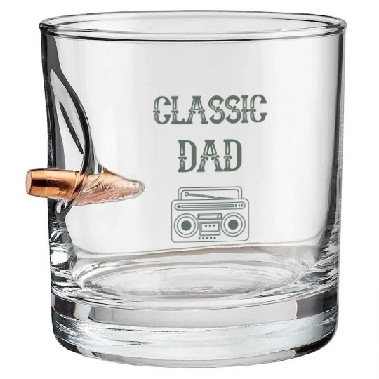 Classic Dad Bullet Whiskey Glasses