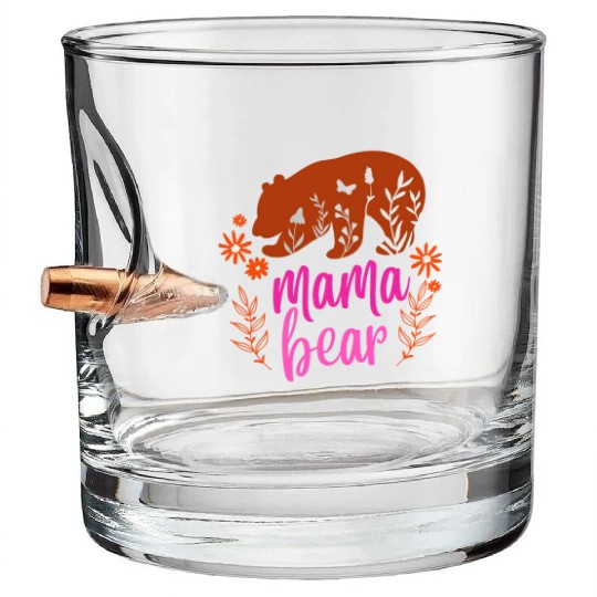 Mama Bear's Embrace: A Heartwarming Design Bullet Whiskey Glasses