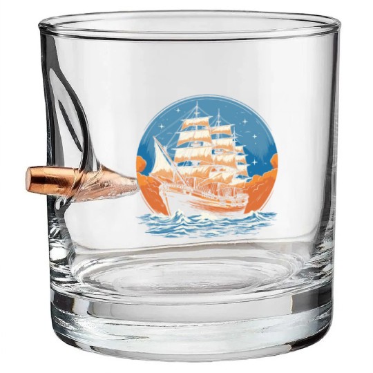 Columbus Day 1492 Bullet Whiskey Glasses