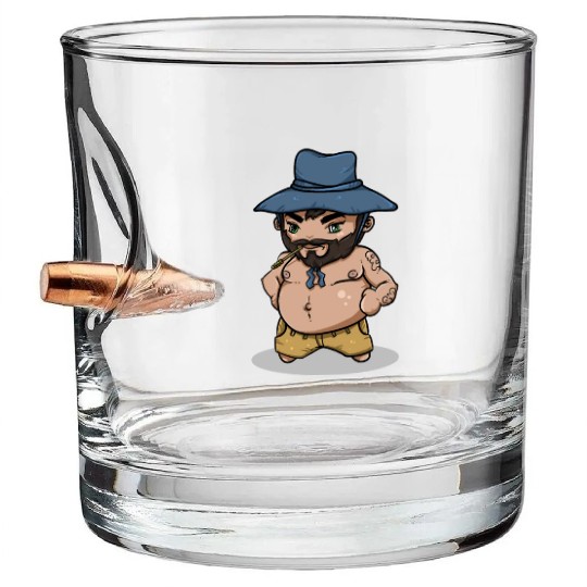 Farmer TeeJ Chibi Bullet Whiskey Glasses