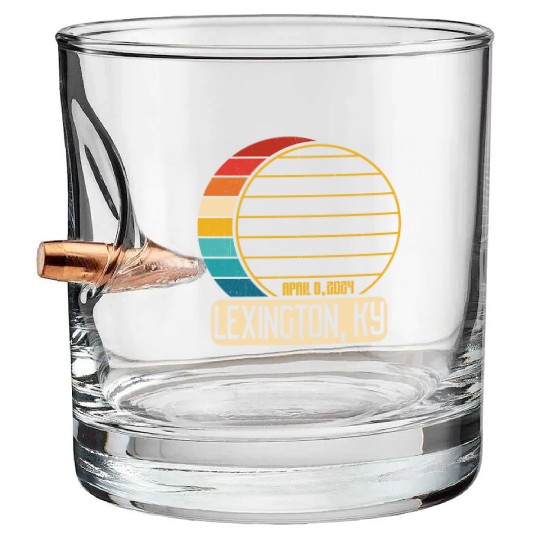 Total Solar Eclipse Kentucky Lexington EclipseLexi Bullet Whiskey Glasses