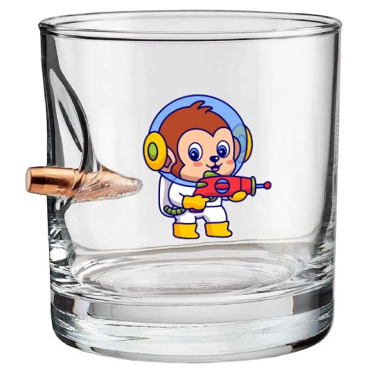 Monkey Galaxy Astronaut Bullet Whiskey Glasses