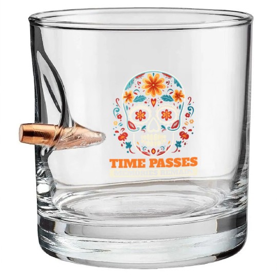 Dia De Los Muertos Sugar Skull Mexican Holiday Bullet Whiskey Glasses