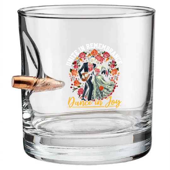 Dia De Los Muertos Sugar Skull Mexican Holiday Bullet Whiskey Glasses