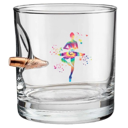 Ballet Dancer Colorsplash Ballerina Bullet Whiskey Glasses