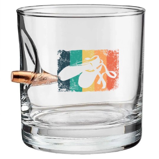 Ballet Shoes Vintage Woman Ballerina Bullet Whiskey Glasses