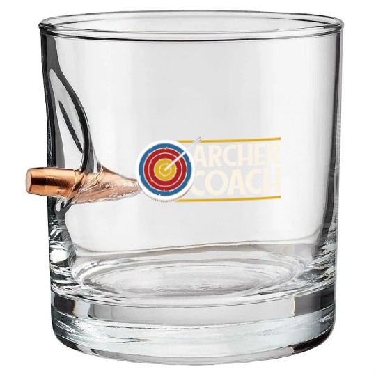 Archery Cool Archery Coach Bullet Whiskey Glasses