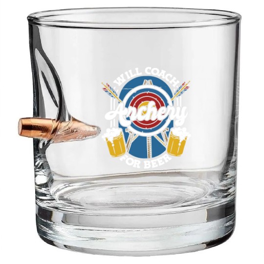 Archery Beer Archery Coach Bullet Whiskey Glasses