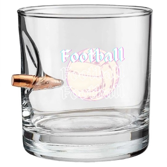 Football is life , sport lover Bullet Whiskey Glasses