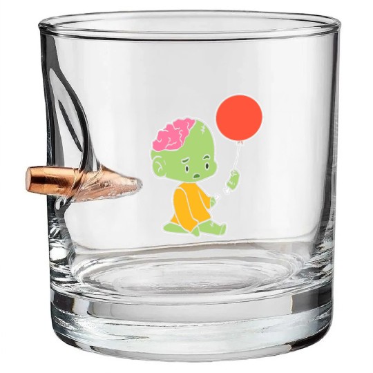 Zombie Child Balloon Seller Gift Bullet Whiskey Glasses