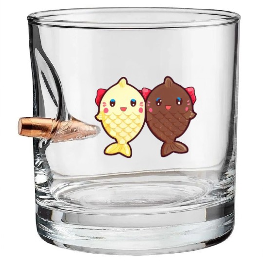 Taiyaki Cute Fish Japanese Sweet Ice Cream Dessert Bullet Whiskey Glasses