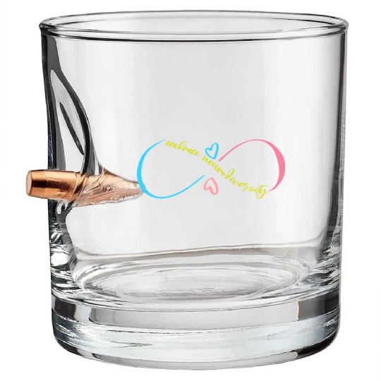Embrace Neurodiversity Bullet Whiskey Glasses