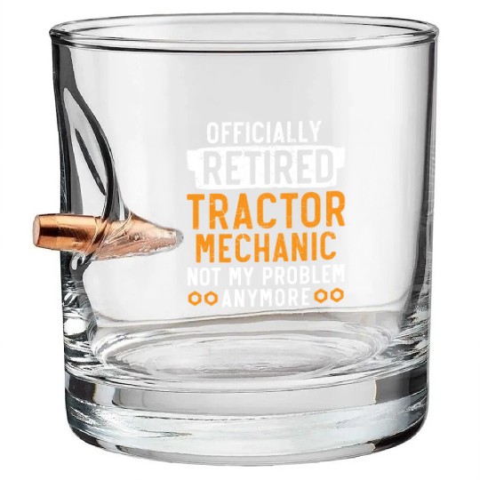 Tractor Mechanic Farm Tractor Repair Mechanical Bullet Whiskey Glasses