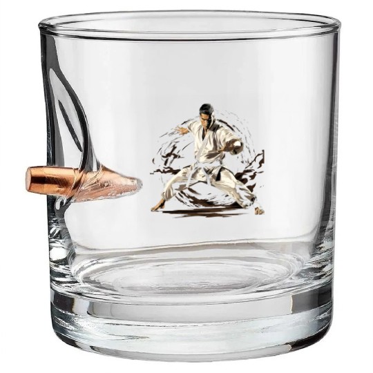 Karate Taekwondo Fighter Martial Arts Bullet Whiskey Glasses