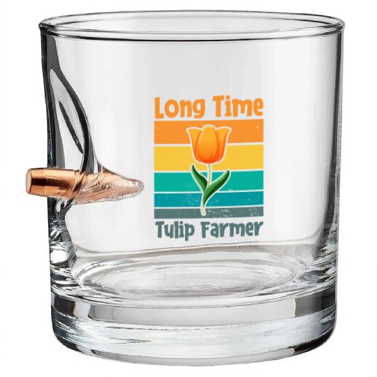 Tulip Gardening Farmer Bullet Whiskey Glasses