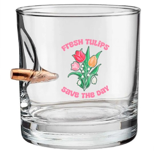 Tulip Gardening Cute Bullet Whiskey Glasses