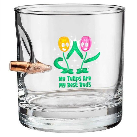 Tulip Gardening Cute Bullet Whiskey Glasses