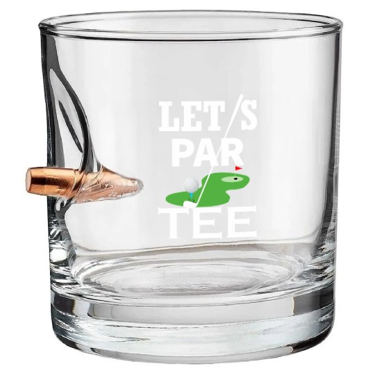 Let s Par Bullet Whiskey Glasses Golf Party Golfing Gift Bullet Whiskey Glasses