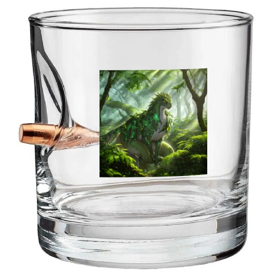 The Dragon-Like Basilisk of the Forest Bullet Whiskey Glasses