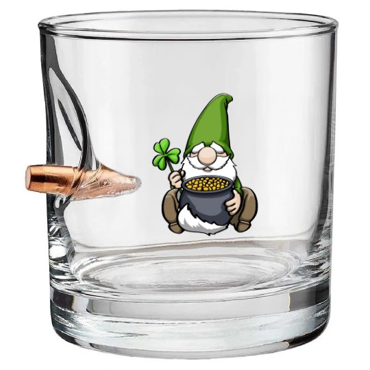 Pot of Gold Gnome Bullet Whiskey Glasses
