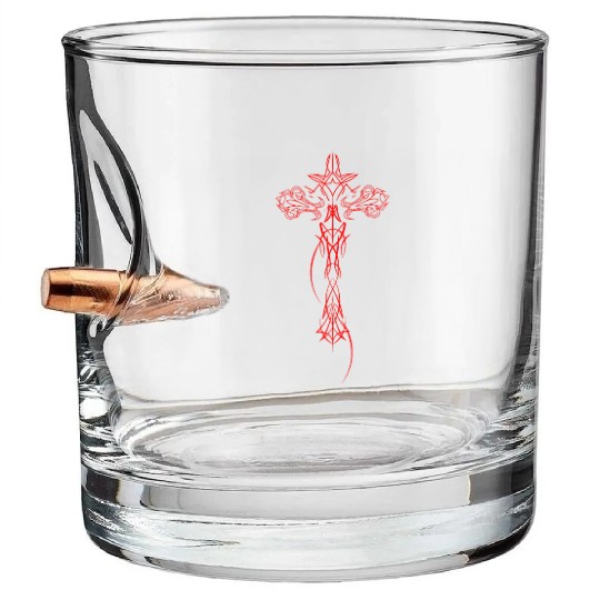 Cyber Crucifix Awesome Cybersigilism For Geometric Bullet Whiskey Glasses