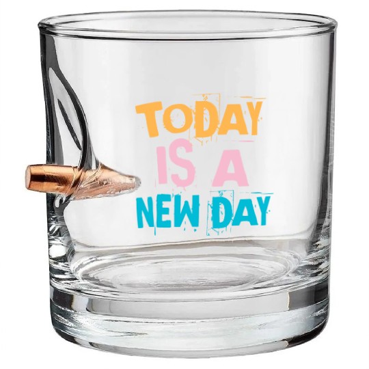Today is a new day - Vintage Bullet Whiskey Glasses