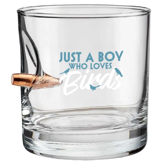 Bird Budgie Boy Avian Love Robin Heron Hummingbird Bullet Whiskey Glasses