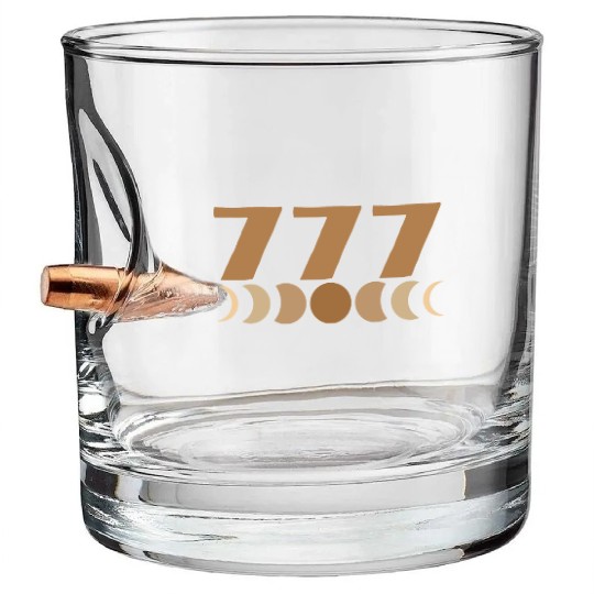 Moon Cycle Brown Angel Numbers 777 Bullet Whiskey Glasses