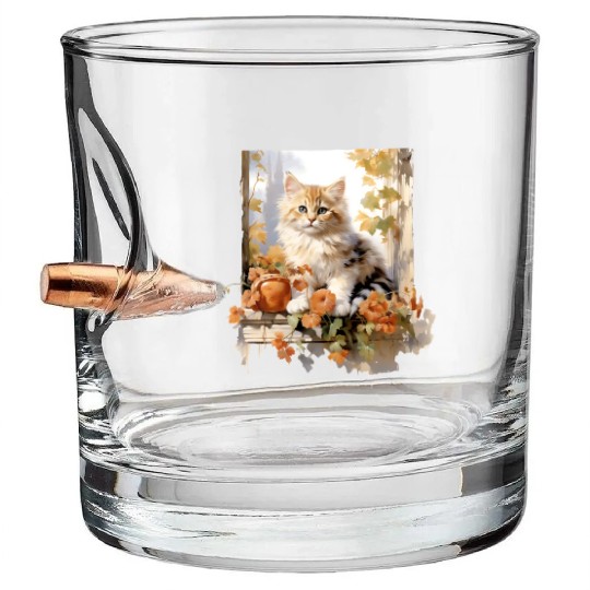 Wild Flowers Bullet Whiskey Glasses Design - Funny gift
