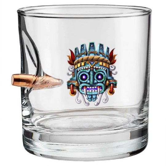 Aztec God Tlaloc Bullet Whiskey Glasses