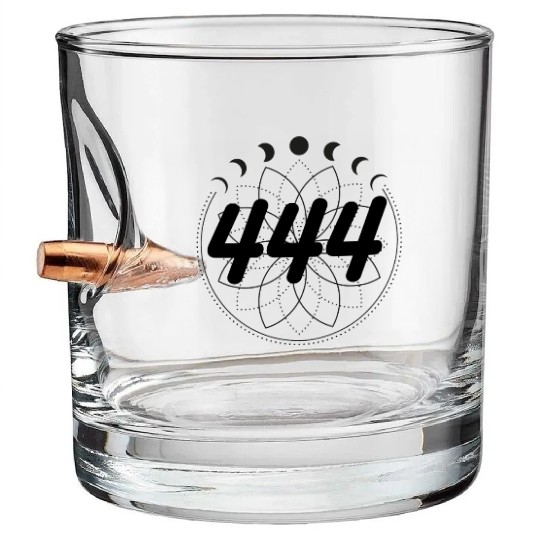 Mandala Angel Numbers 444 Moon Cycle Bullet Whiskey Glasses