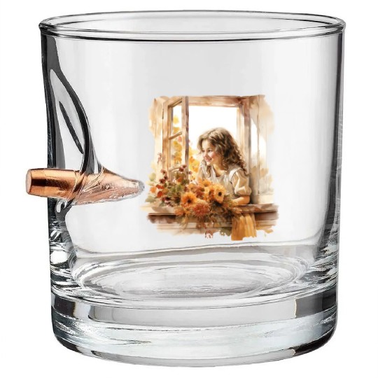 Wild Flowers Bullet Whiskey Glasses Design - Funny gift