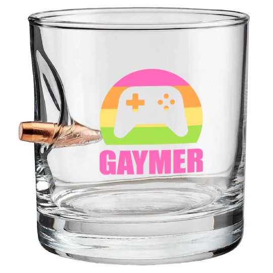 Gaymer Gamer And Nerd Gift Bullet Whiskey Glasses