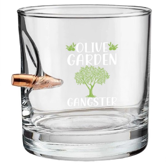 Olive Garden, Gardening, Olive Graphic Bullet Whiskey Glasses