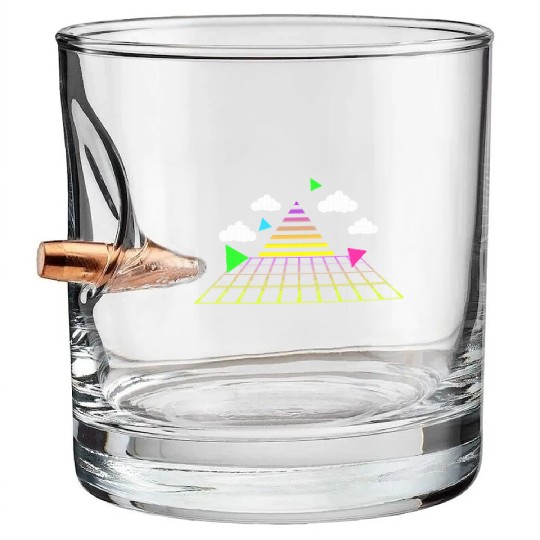 Game 8-bit pixel retro style 90s. Bullet Whiskey Glasses