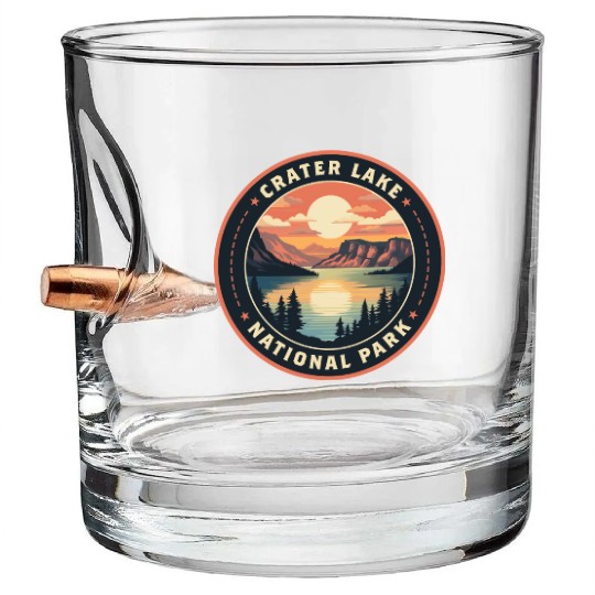 Crater Lake National Park Bullet Whiskey Glasses