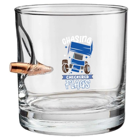 Sprint Car Mom Dirt Track Racing Racing Race Day Bullet Whiskey Glasses