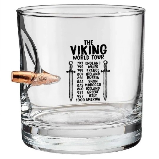 The Viking World Tour Bullet Whiskey Glasses