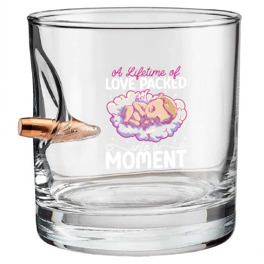 Infant Loss Miscarriage Awareness Pregnancy Loss Bullet Whiskey Glasses