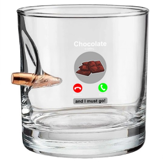 Chocolate Chocolate Candy Humor Bullet Whiskey Glasses