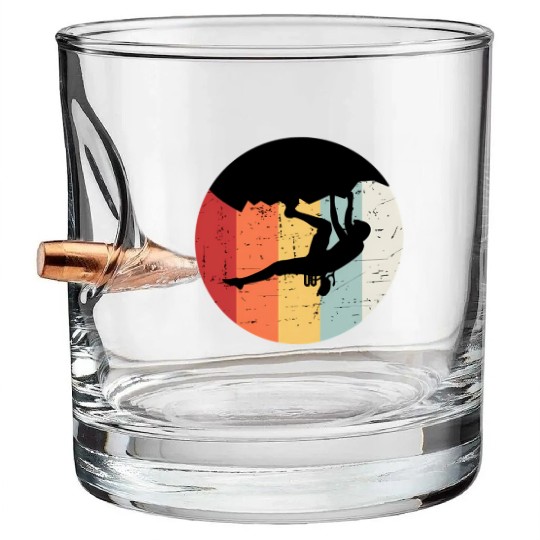 Climber Climbing Bouldering Free Climbing Bullet Whiskey Glasses