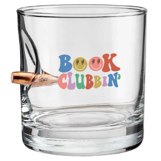Book Clubin Librarian Literature Lover Book Nerd Bullet Whiskey Glasses