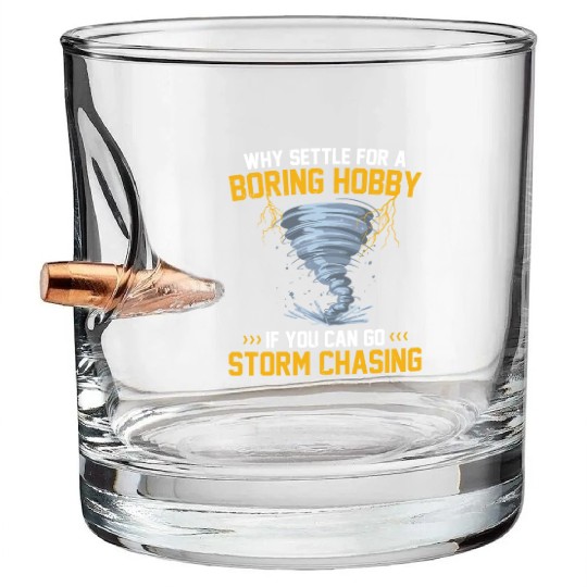 Storm Chaser gift idea | Tornado Meteorologists Bullet Whiskey Glasses