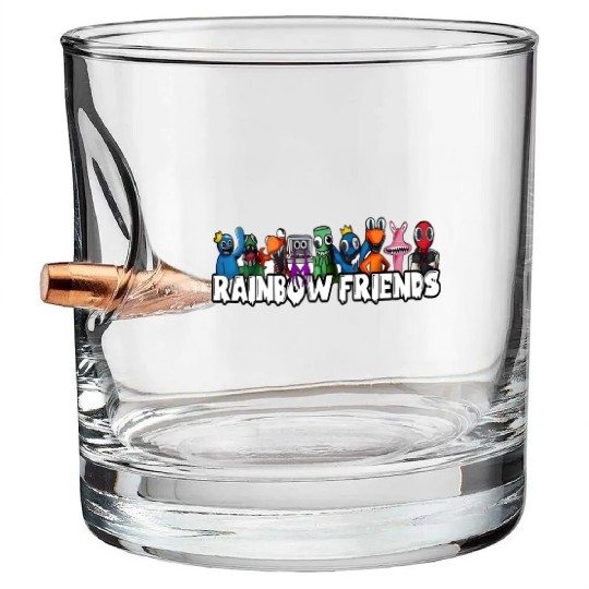 Rainbow Friends Bullet Whiskey Glasses