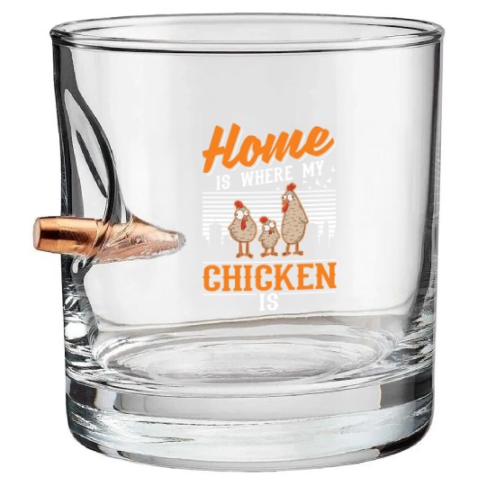 Chickens Home Farmer Chicken Bullet Whiskey Glasses