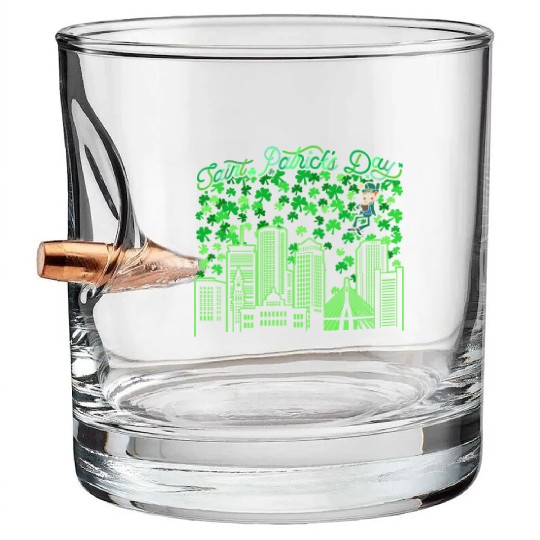 Saint Patrick's Day Boston Massachusetts Bullet Whiskey Glasses