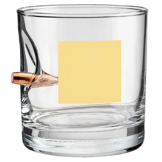 Retro Yellow Dots Pattern Bullet Whiskey Glasses