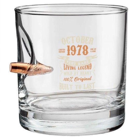 October 1978 Birthday Surprise Bullet Whiskey Glasses
