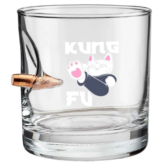 Kung Fu Cat Cat Mom Bullet Whiskey Glasses