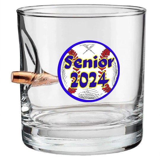 Baseball Senior Class of 2024 Bullet Whiskey Glasses